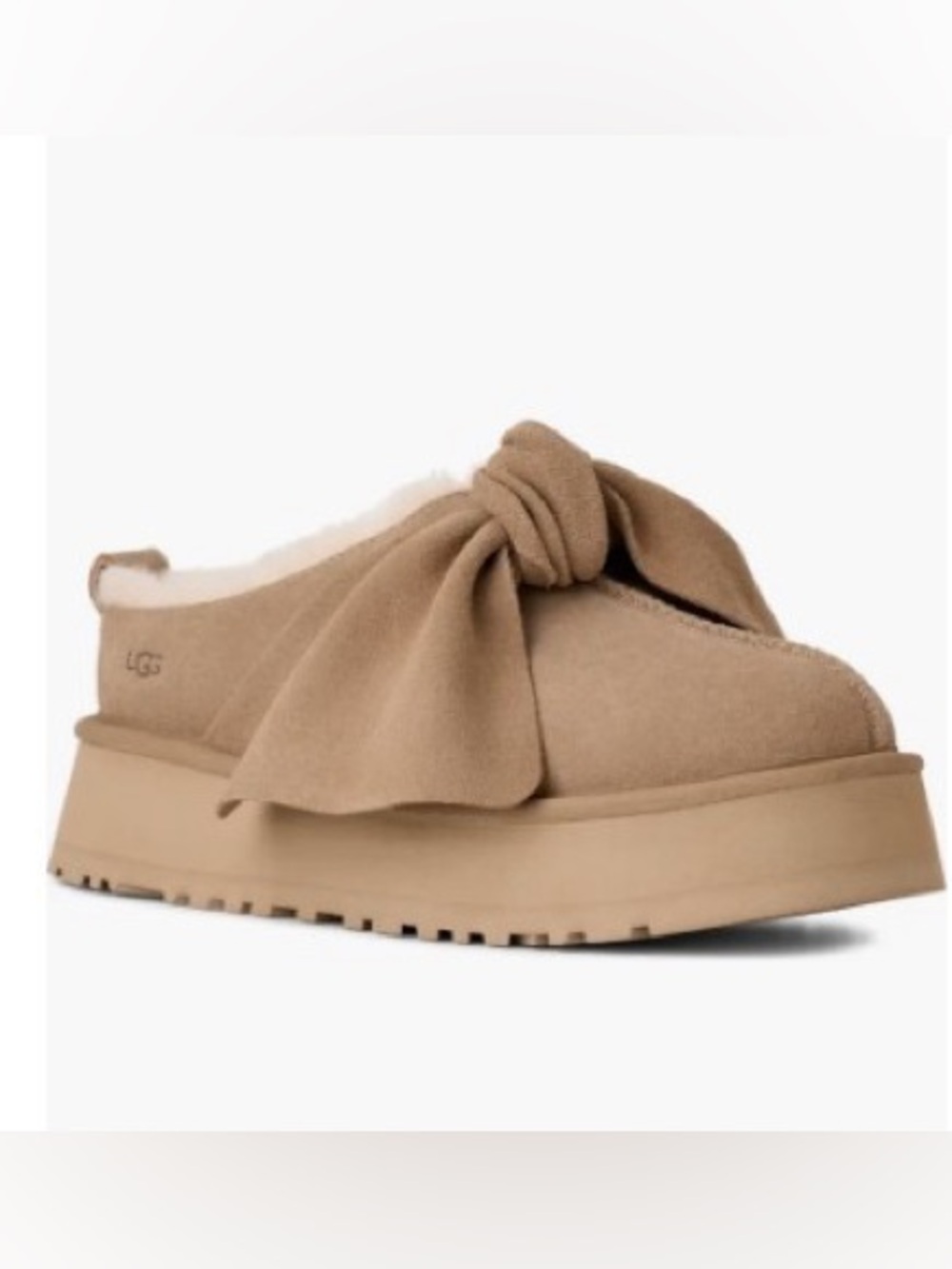UGG Classic Mini Bow Genuine Shearling Lined Slipper 8